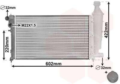 VAN WEZEL radiatorius, variklio aušinimas 09002116